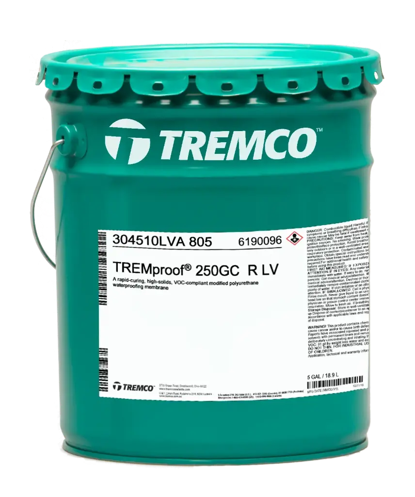 Membrana elastomérica impermeable de aplicación líquida de curado rápido TREMproof®250 GC