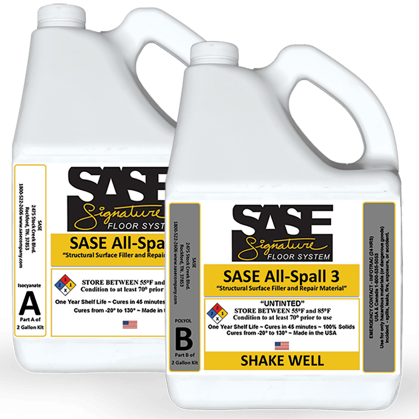 Reparación de hormigón para aplicaciones de pulido y revestimientos ALL SPALL 3 (Kit de 2 Galones)