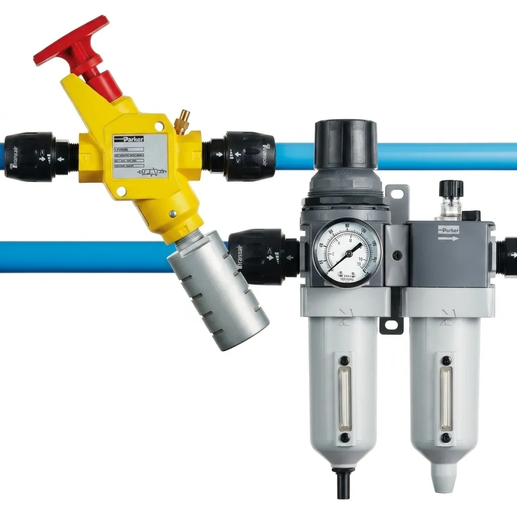 Filtro, Regulado, Lubricador (FRL) (Industrial, Alimentos y Bebidas)